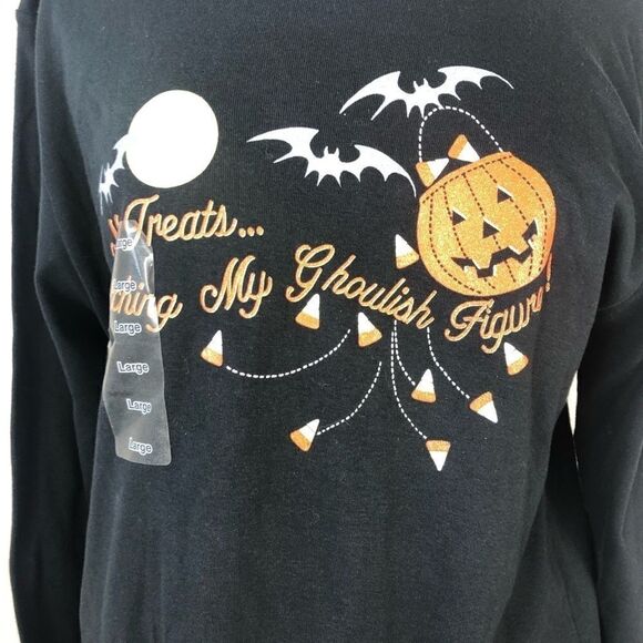 NWT Halloween Themed Long Sleeve T Shirt Size L - Picture 2 of 6